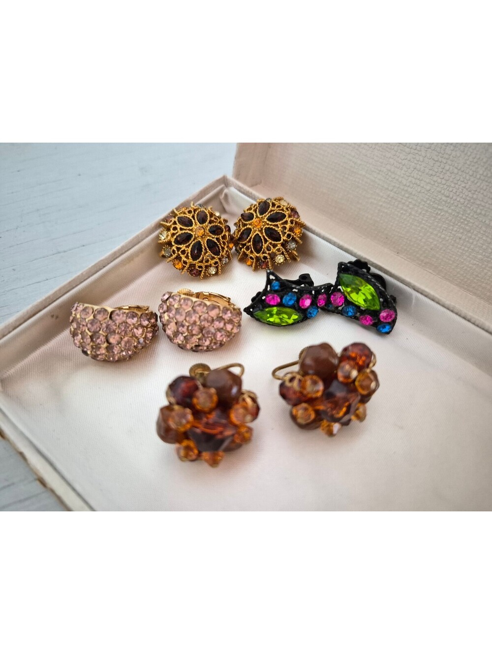 Vintage Clip On Earrings Lot of 6